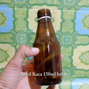 Botol Kaca Beling Coklat 150 ml tanpa tutup