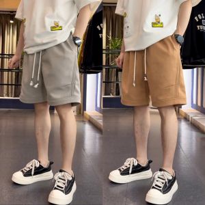 Quần Short Nam Mùa Hè 2025 Quần Ống Đứng Màu Trơn Đơn Giản Thời Trang Nam Phong Cách Mỹ Thường Ngày Quần Năm Điểm Cho Cặp Đôi