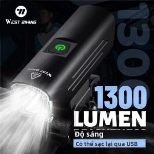 Tây Đi Xe Đạp Cuộc Thi Cấp Xe Đạp 1300 Lumen USB Sạc MTB Xe Đạp Đường Bộ Đèn Pha LED Chống Thấm Nước Phía Sau Đèn