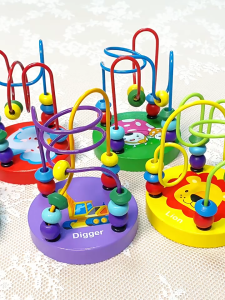 Maze Wooden Baby Toddler Toys Roller Coaster Abacus Preschool Educational Toys
