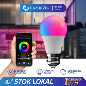 HAN RIVER/10W Lampu Smart LED/BLUETOOTH APP Bohlam Lampu Led Pintar Bluetooth Bohlam Warna Berubah Garansi 1 Tahun Daya 10W Kuantitas 6Pcs - Lazada