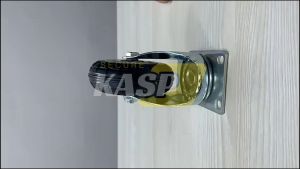 3inch To 5inch Caster Wheel Black Mute Rubber Trolley Wheel Fixed/Rotate (With Lock/Without Lock)