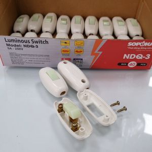 Công tắc điện treo quả nhót dạ quang SOPOKA NDQ-3 NDQ-4 cực đồng đúc (1 Cái)