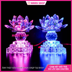 [Giá một cặp] Đèn Hoa Sen Pha Lê Để Bàn Thờ Phật LED Đổi Màu Đèn Thờ Gia Tiên Pha Lê Cao Cấp Đèn Thờ Cúng Đẹp Đèn Led Rgb Tiết Kiệm Điện Đèn Pha Lê Sáng Rực Rỡ - Lazada