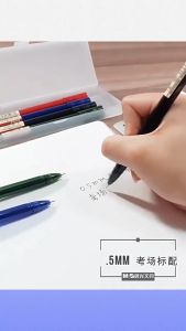 Gel Pens 0.5mm Full Syringe Signature Pen Cap Off Gel Pens Premium Series Blue/Black/Red Ink Gelpen