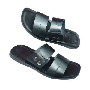 SANDAL KULIT PRIA ( GARANSI KULIT SAPI 100% ) MODEL JM03 COKLAT ( PREMIUM HIGH QUALITY )