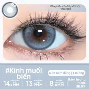 CHALETONE | Mắt Kính Kontakt Đen Đường Kính Nhỏ Dùng Hàng Ngày 1 Cái Thay Mỗi 6 Tháng