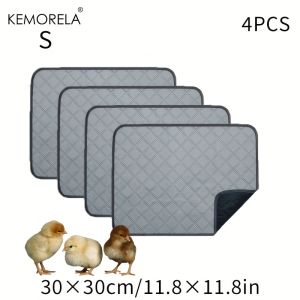 4PCS Washable Guinea Fleece Cage Liners Anti-Slip Reusable Absorbent Pee Pads for Small Animal Care