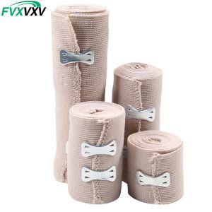 1 Roll Premium Elastic Bandage Wrap – Strong Compression Bandage Wrap with Extra Clips for Sports Sprains WristAnkle and Foot