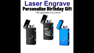 Windproof Dual Arc Electronic Lighter With LED Indicator USB Charging. Personalize Laser Engrave Valentines Day Birthday Present [Can Engrave Name]