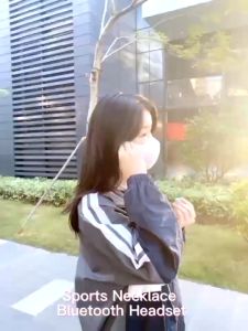 (ORICOD)Headset Bluetooth Wireless Sport Dengan Model Gantung Leher Headphone hanging neck