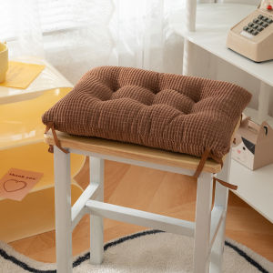 Cushion Lace-up Thickened Four Seasons Plush Student Classroom Bench Rectangular Chair Cushion Soft Office Dining Chair Cushion