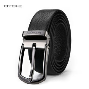 OTOHE เข็มขัดนิรภัยแฟชั่นชายเข็มขัดเข็มขัดเข็มขัดหนังนำเข้าเส้นใยทำจากหนังย้อนยุคเข็มขัดธุรกิจย้อนยุค 120 ซม.เข็มขัดนิรภัยสำหรับผู้ชายเข็มขัดนิรภัย