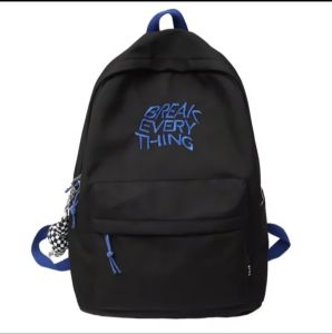 Tas Ransel Sekolah Pria Tas Korea Backpack Kanvas Break Everything