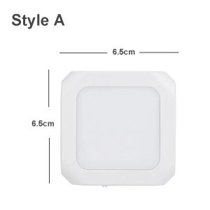 Mini LED Night Lights Plug-in Motion Sensor Light Dimmable Energy Saving Square Lamp for Under Cabinet Kitchen Living Room Aisle