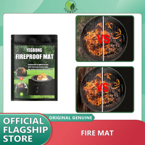 YEGBONG Fireproof BBQ Mat Fireplace Brazier Fireproof Mat Outdoor Lawn Terrace Barbecue Fireproof Rug Protective Mat Bbq Accessories Barbecue Flame Retardant Protective Mat Outdoor Camping Cloth Lawn Floor Protection Mat Insulation Cushion Fireproof Clot
