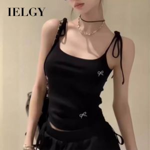 IELGY เสื้อกล้ามผู้หญิงสั้นรัดรูป