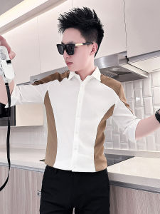 Áo Sơ Mi Nam Tay Lửng Mùa Hè Thời Trang Cao Cấp Mới Thiết Kế Áo Phông Cotton Cài Nút Dáng Ôm Vừa Vặn Trẻ Trung Thường Ngày