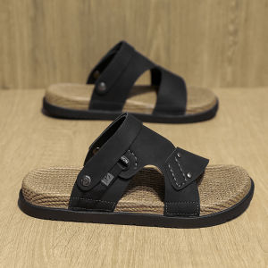 Large Size Mens Slippers Casual Beach Shoes Anti-Slip Wear-Resistant Thick Bottom 2025 New Style Outdoor Wear Comfortable Sandals