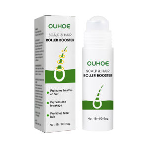 Ouhoe Scalp & Hair Roller Booster Nourishing Hair Growth Thickening Hair Booster Treatment Hair Loss Baldness Roll-On Serum Promotes Healthier Hair Booster Growth Hair Dryness And Breakage Promotes Fuller Hair Moisturized Thicker Hair Roller Grower 18ml