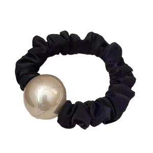 Elegant Pearl Hair Ties for Women Versatile High Elasticity Hair Bands French Style Fashionable Simple Retro Feeling