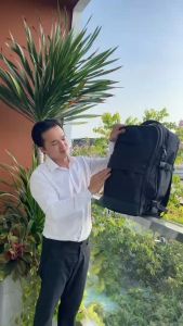 Ba lô chống sốc laptop đựng giày chống nước có sạt USB công nghệ mới Suntown Full đen có tăng đưa SD213