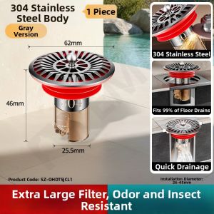YEMO | Odor-Blocking Insect-Proof Water Trap Plug Floor Drain Odor Stopper