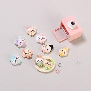 100pcs/lot C\hiikawa DIY Resin Accessories Jewelry Hachiware Usaki Handmade Hairpin Mobile Phone Case Shoe Buckle Accessories