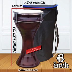 Dumbuk Pinggang Anak 6 inch Salak Browen Mika Hitam