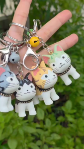 [พร้อมส่ง] พวงกุญแจน้องแมว ที่ห้อยกระเป๋า ที่ห้อยกุญแจรถ มีให้เลือก 4 สี Biangels