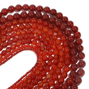 1 Strand Natural Red Agate Stone Beads Multiple Size Loose Gemstone Bead for Jewelry Handmade Beaded DIY Bracelet Necklace