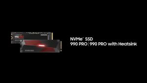 Samsung 1TB 990 PRO M.2 NVMe SSD with Heatsink - 1TB ปริมาณ 990 PRO M.2 NVMe SSD ด้วย แดงเนียม