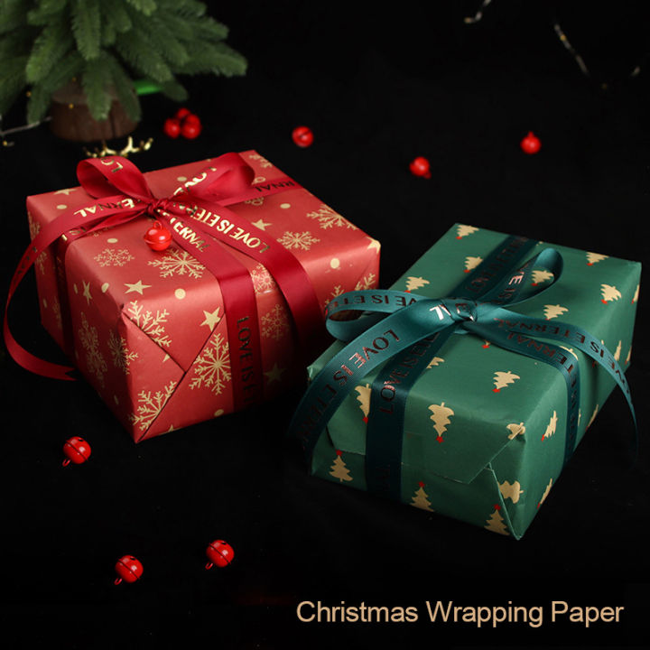 Christmas wrapping paper color printing kraft paper holiday gift box wrapping paper gift