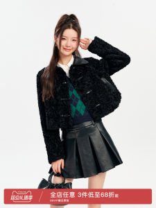 Fur And Particle Velvet Coat Womens Winter New Style Elegant Lady Outerwear Short Length Long Sleeve Polyester Fiber One-T Brand