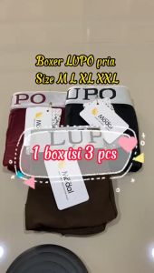 CELANA DALAM BOXER PRIA LUPO 3 & 6 PCS COTTON PORI CD PRIA SPORT 7722