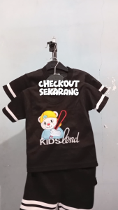 Setelan Baju bayi laki laki motif karakter BORDIR DINOSAURUS HITAM  usia baby 3-15 bulan/ MAX BB 10 KG