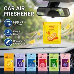 KEBIDU Godrej Aer O Hanging Car Air Freshener 10g Compact Pocket Bathroom Air Fragrance 30 Days Long-Lasting Fragrance Car & Home Deodorizer