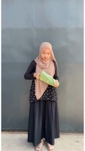 HIJAS Jas Hujan/ Mantel/ Mantol Gamis Hijaber Sleting Zipper di Dada