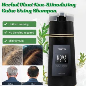 【Rapid Hair Dye】 Herbal Plant Non-Stimulating Color Fixing Shampoo Effective White Hair Roots Coverage Hair Dye