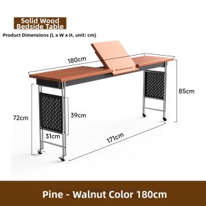 SUMUYUAN | Mobile Real Wood Overbed Table