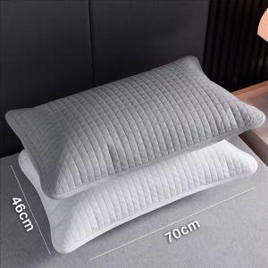 YESPERY Anti Stain Pillowcase Sweat-proof Soft Cotton Pillow Cover Bed Sleeping Pillowcase Travel Size Pillow Core No Longer Turns Yellow