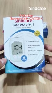Sinocare Paket Alat Cek Gula Darah Safe AQ Pro I BGM 500 Memori Instan HCT 10-70% Ibu Hamil Anak
