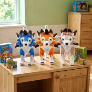 <Available> 25cm Anime Pokemon Lycanroc Plush Toy Soft Stuffed Animals Plushie Doll For Children Birthday Gift