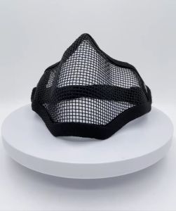 Tactical Metal Wire Mesh Half Face Mask Army Wargame Hunting Shooting Accessories Outdoor Field Operations Airsoft Paintball Breathable Impact Resistance Protective Mask