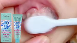 oralhoe | Kids Anti-Cavity Toothpaste Dental Plaque Removes Stains Whitening Teeth No Irritation Fresh Breath Oral Care 100g