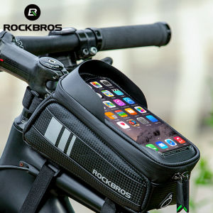 Rockbros Túi xe đạp màn hình cảm ứng chống nước Túi đi xe đạp Top sườn trước khung MTB xe đạp đường trường Túi 6.5 vỏ Điện thoại Phụ kiện xe đạp
