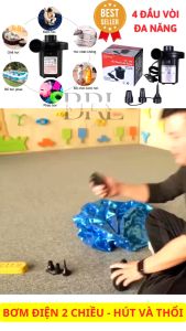 Bơm điện 2 chiều đa năng bơm điện mini hút xả hút chân không bơm phao nệm tiện lợi