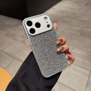 Luxury Glitter Aurora Shiny Rhinestone Phone Case For iPhone 17 16 15 14 13 12 11 Pro Max Bling Camera Protect Shockproof Cover