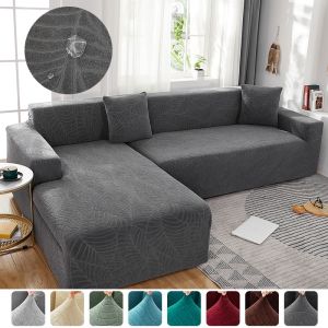 Sofa Cover L Shape Sofa 1/2/3/4 Seater Slipcover Solid Color Universal Elastic Thick Sofa Cover