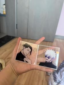 Bandai | 2 Chiếc Jujutsu Kaisen Gojo Satoru & Geto Suguru Thẻ Acrylic Anime Sưu Tập Trong Suốt Để Bàn Trưng Bày Hàng Hóa Dành Cho Người Hâm Mộ